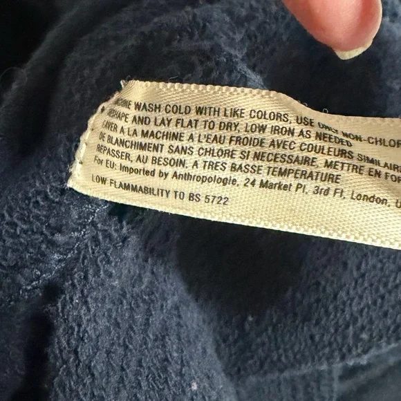 Anthropologie Saturday Sunday Navy Women's Jacket with Belted Waist Size S - Picture 7 of 7